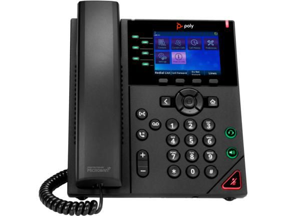 Poly VVX 350 – IP-Telefon, 6 Leitungen, PoE