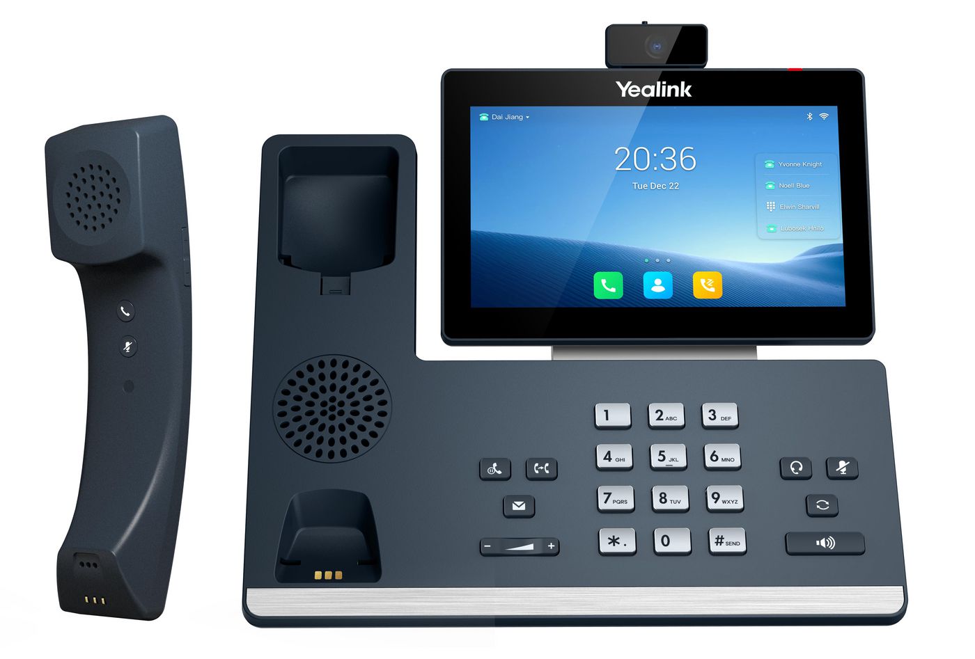 Yealink T58W Pro – WLAN-Telefon (Handgerät), mit Kamera, Grau
