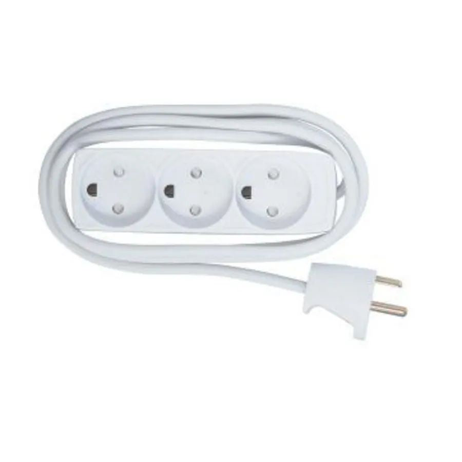 Microconnect Steckdosenleiste – 3× Typ K, 5 m, ohne Schalter, mit Kindersicherung, weiss