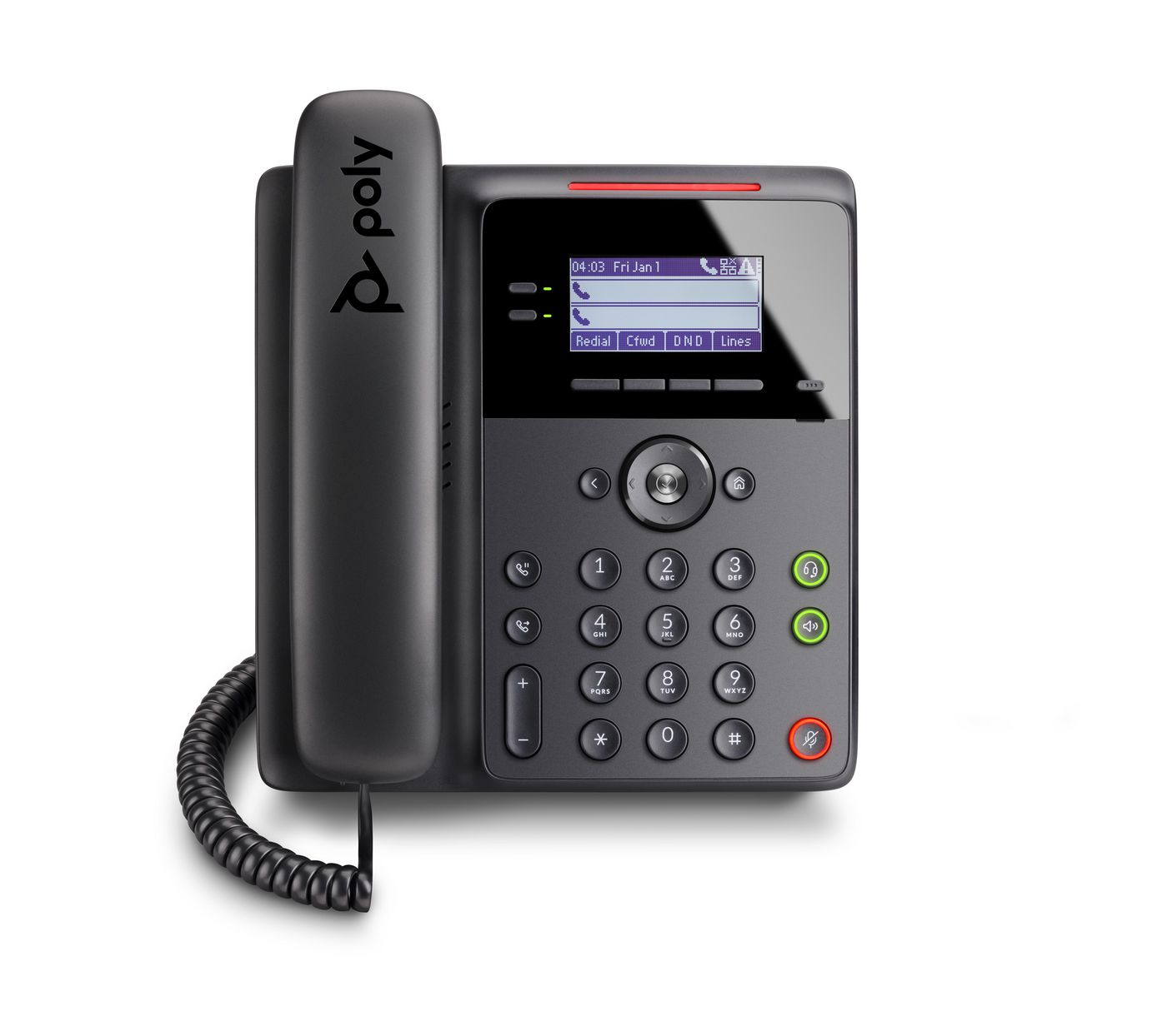 Poly Edge B30 – IP-Telefon, 16 SIP-Konten, 2,8", Gigabit, PoE, Schwarz