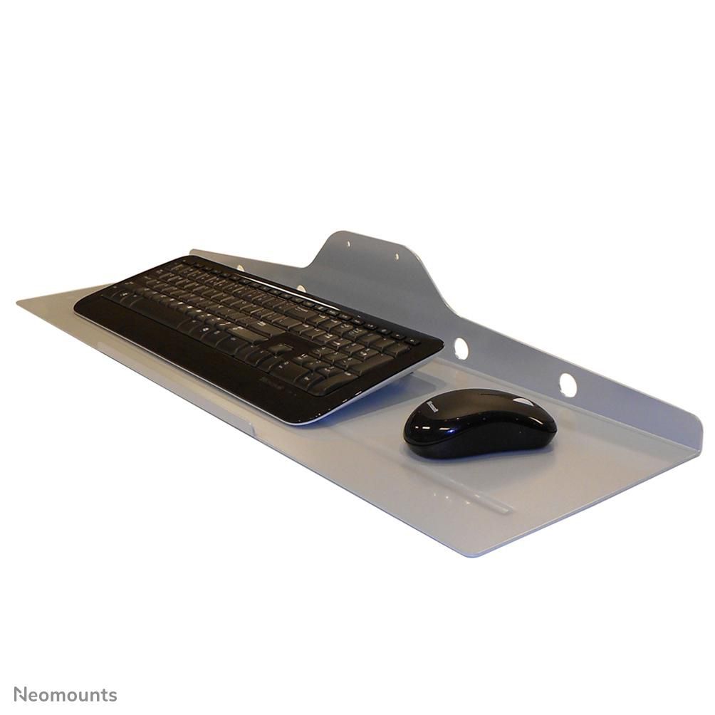 Neomounts Tastaturablage, VESA 75×75 mm, 75 cm, Tragkraft 10 kg, Silber