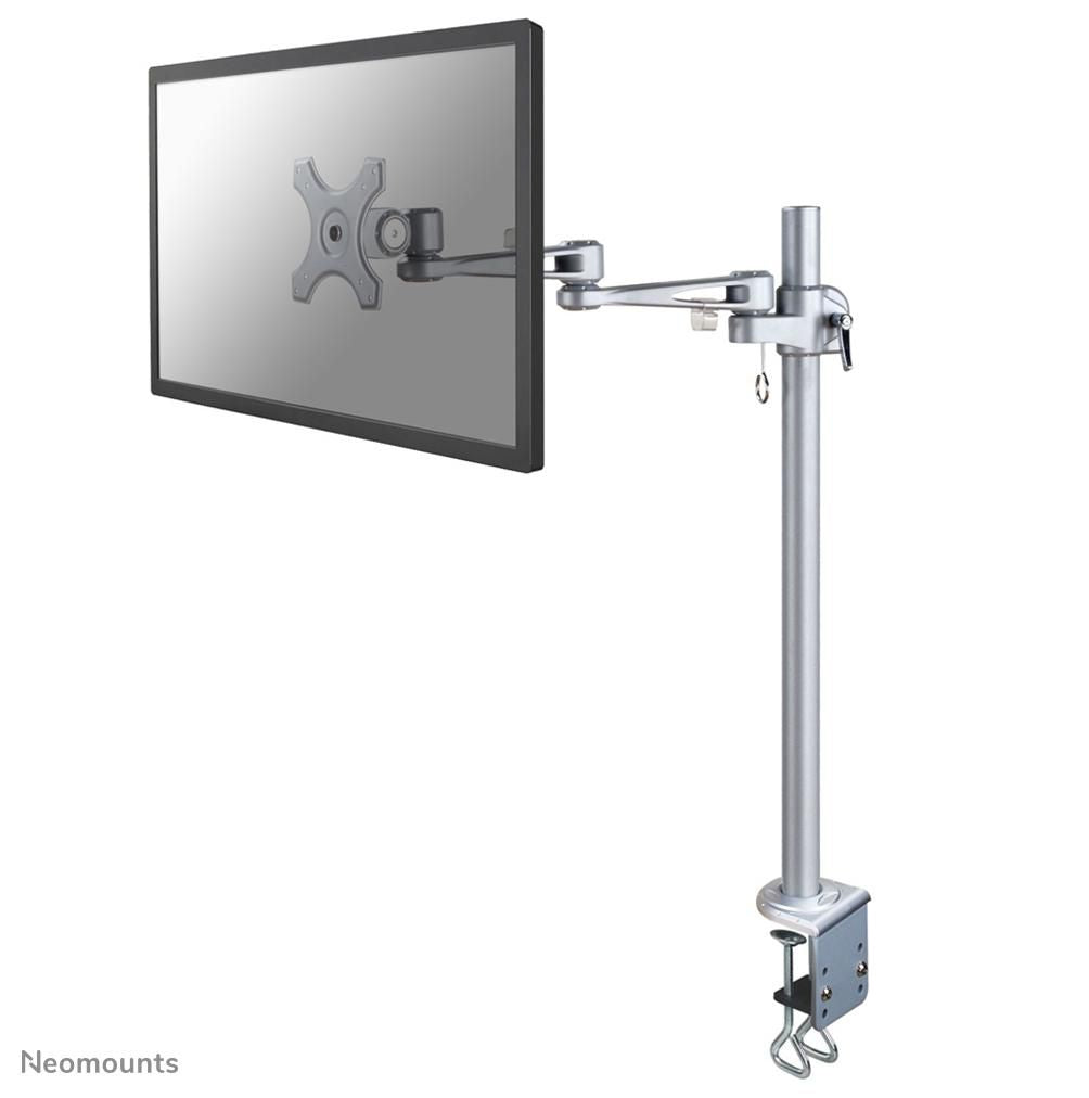 Neomounts FPMA D935POLE70 – Tischhalterung, 1 Monitor, Tischklemme, bis 30", 12 kg, neigbar, silber