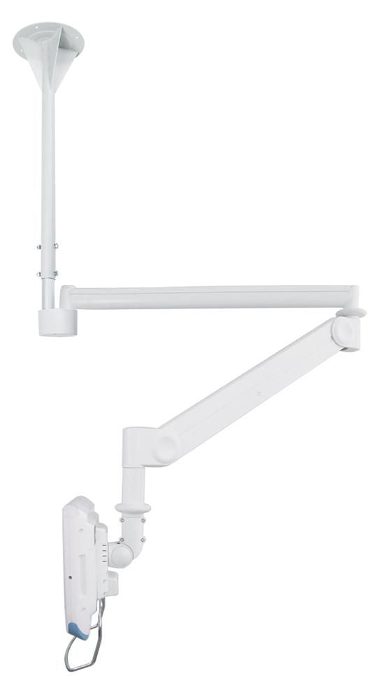 Neomounts Monitorhalterung, Decke, bis 24", höhenverstellbar, Neigen/Schwenken, Gasfeder, Weiss