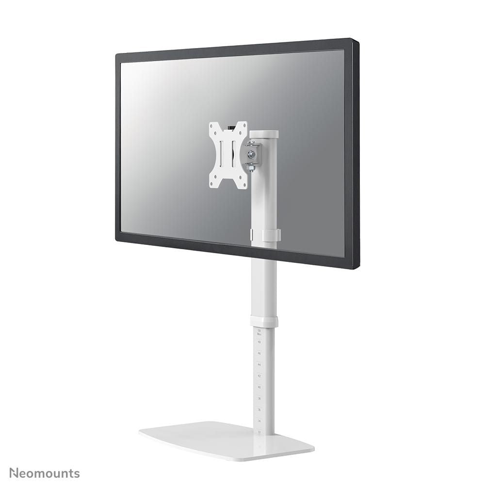 Neomounts Tischhalterung, bis 30", VESA 75 × 75/100 × 100 mm, 6 kg, höhenverstellbar, neigbar, weiss