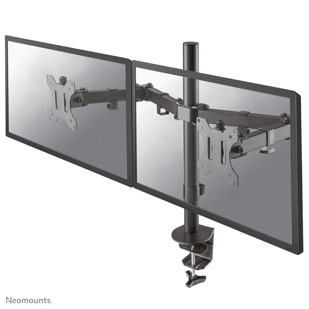 Neomounts FPMA-D550DBLACK – Monitorarm Tischhalterung – 2 Monitore – 10–32" – VESA 75×75/100×100 mm