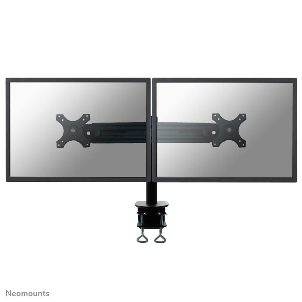 Neomounts Kipp-/Dreh-/Schwenkbarer Dual-Schreibtisch – Monitorarm, Dual, Tischklemme, bis 30", VESA 75 × 75/100 × 100 mm, 8 kg