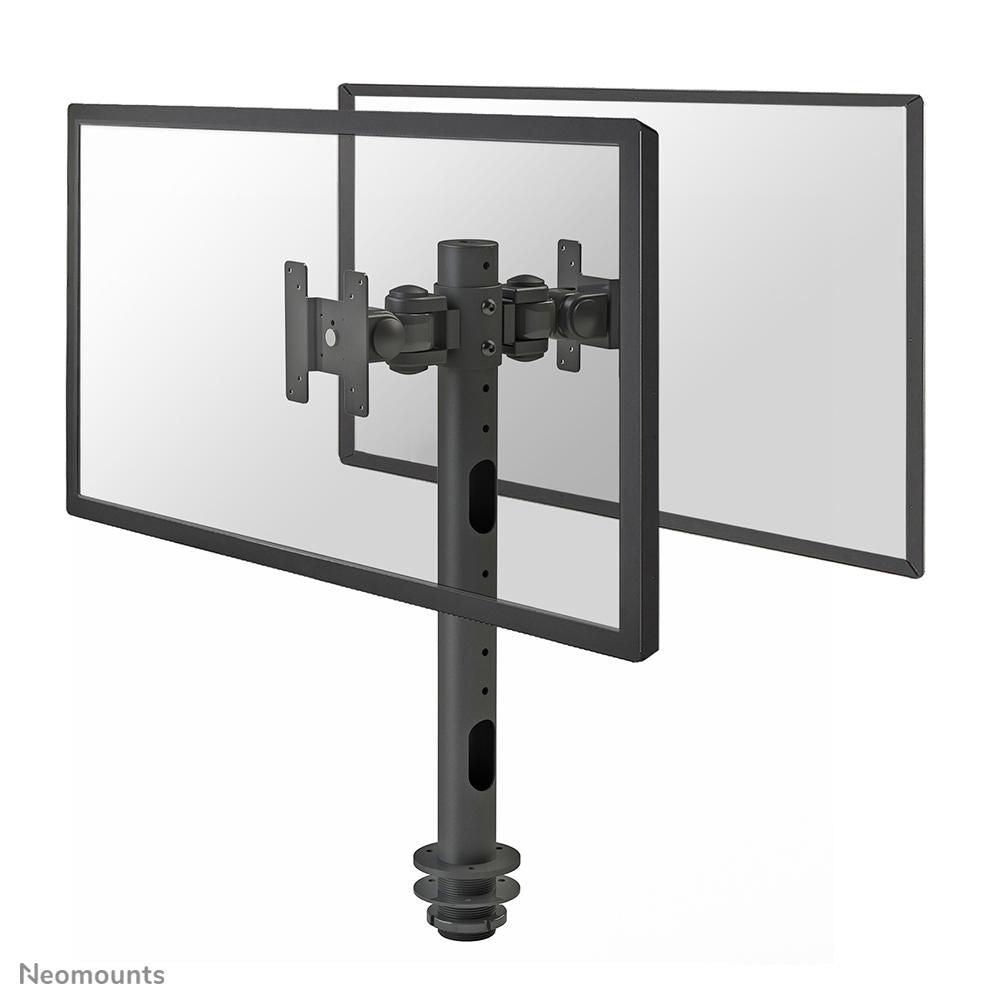 Neomounts FPMA D050 – Tischhalterung, Dual, Tischdurchführung, bis 30", VESA 75 × 75 mm, 20 kg, neigbar