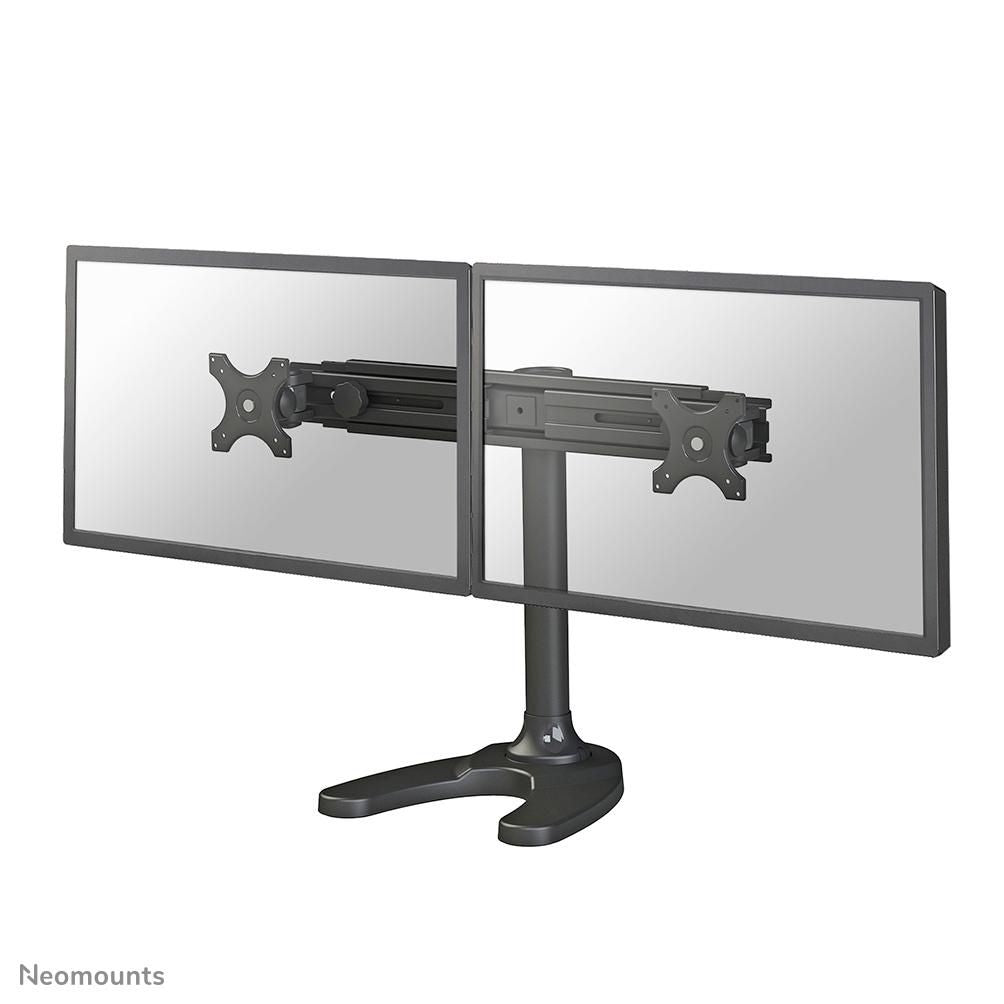 Neomounts FPMA D700DD – Tischhalterung, Dual, Tischdurchführung, bis 27", VESA 75 × 75 mm, 24 kg