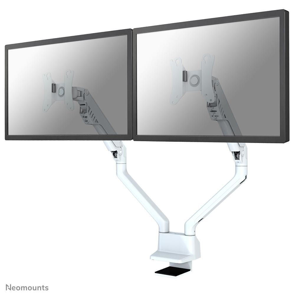 Neomounts Monitorarm, Tischklemme, Tischdurchführung, bis 32", höhenverstellbar, Gasfeder, Weiss