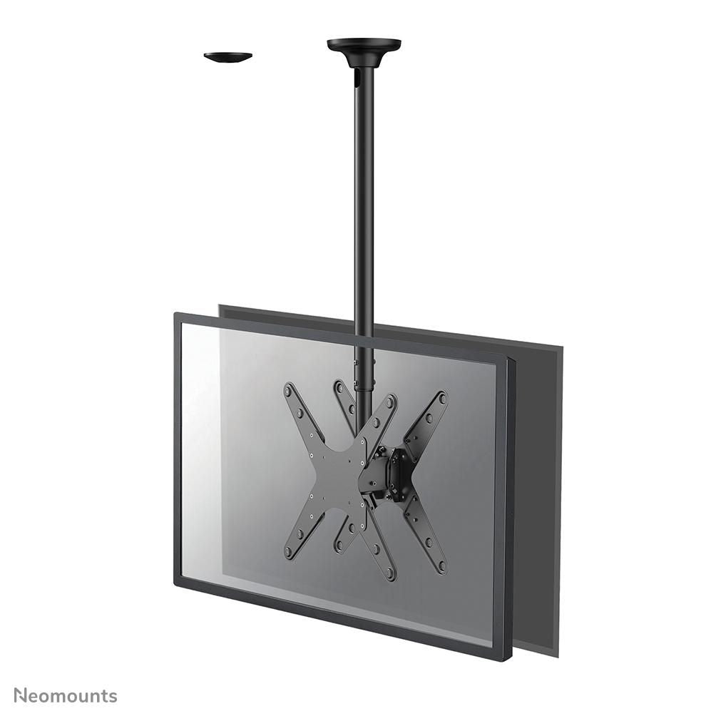 Neomounts FPMA-C340DBLACK – Deckenhalterung, neigbar, bis 75", VESA 400×400, bis 50 kg, schwarz