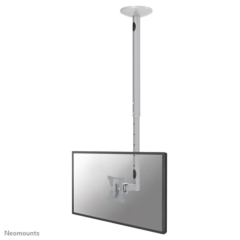 Neomounts Deckenhalterung – 10–30" – VESA 50×50–100×100 – bis 20 kg, höhenverstellbar, neigbar – Silber