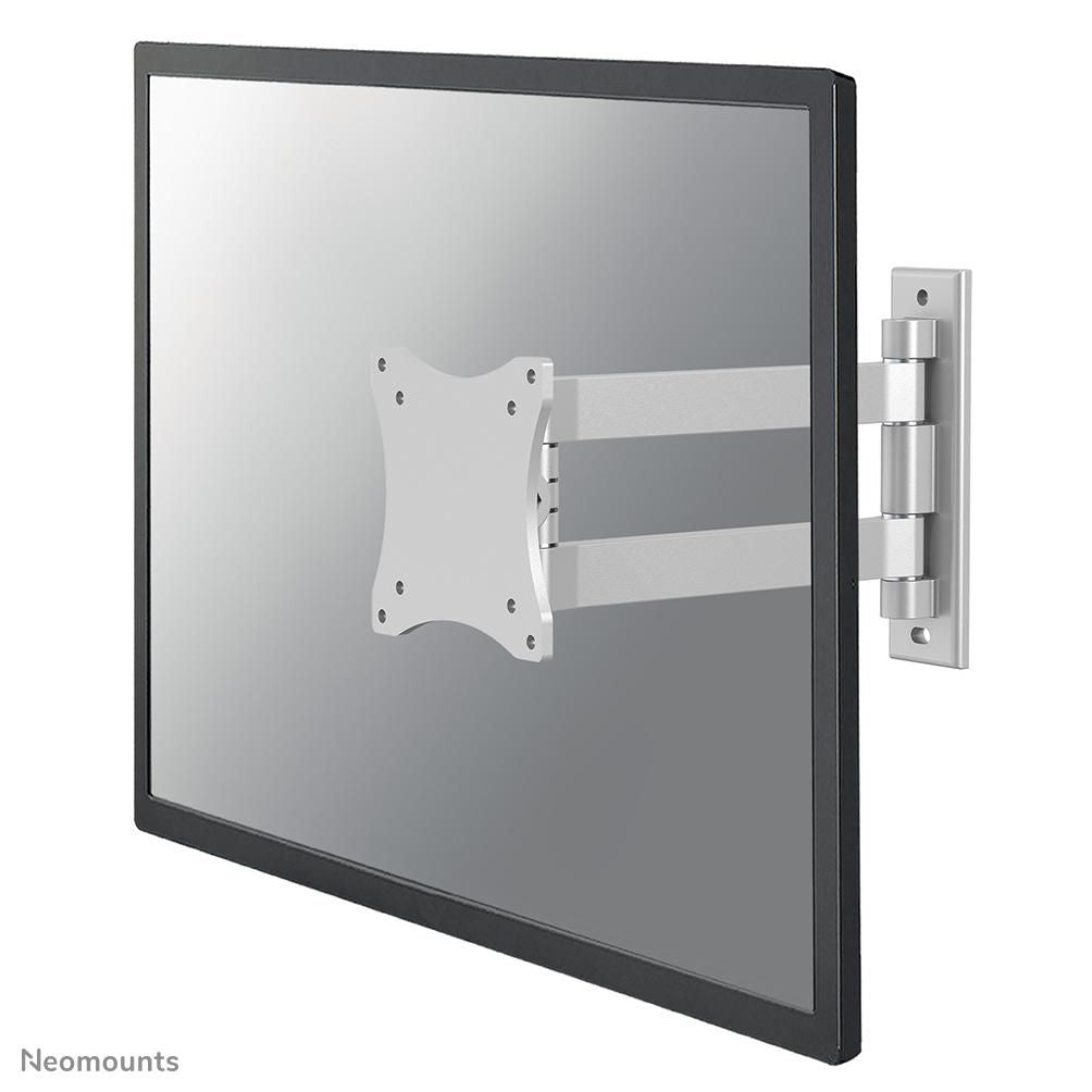 Neomounts FPMA-W820 Wand-Schwenkarm – bis 24", VESA 75×75 mm, 12 kg, neigbar, 2 Gelenke, silber