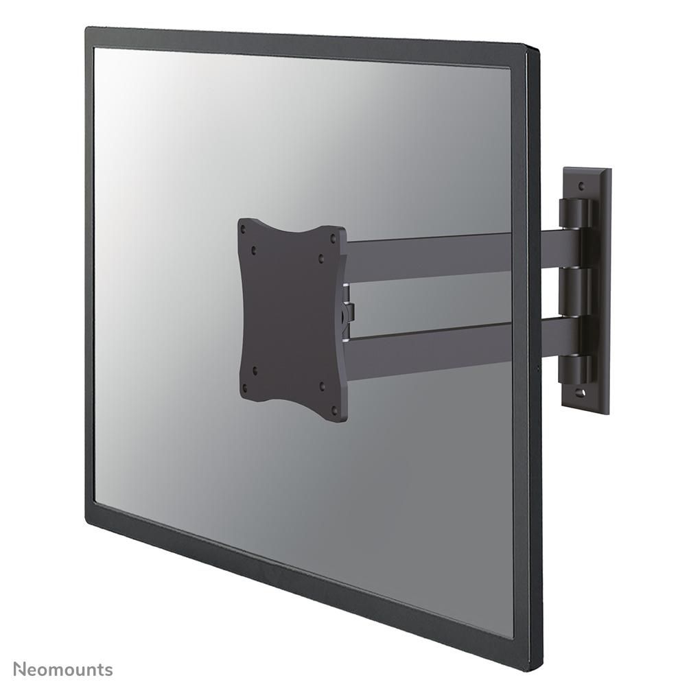 Neomounts Monitor-Wandhalterung – 1 Monitor – 10–27" – VESA 75×75/100×100 mm – bis 15 kg/Monitor – Schwarz