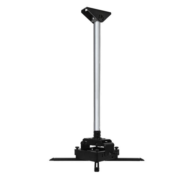 B-Tech SYSTEM 2 Heavy Duty – Beamer Deckenhalterung, Höhe bis 153,4 cm, 70 kg, schwenk-/neigbar, schwarz, chrom