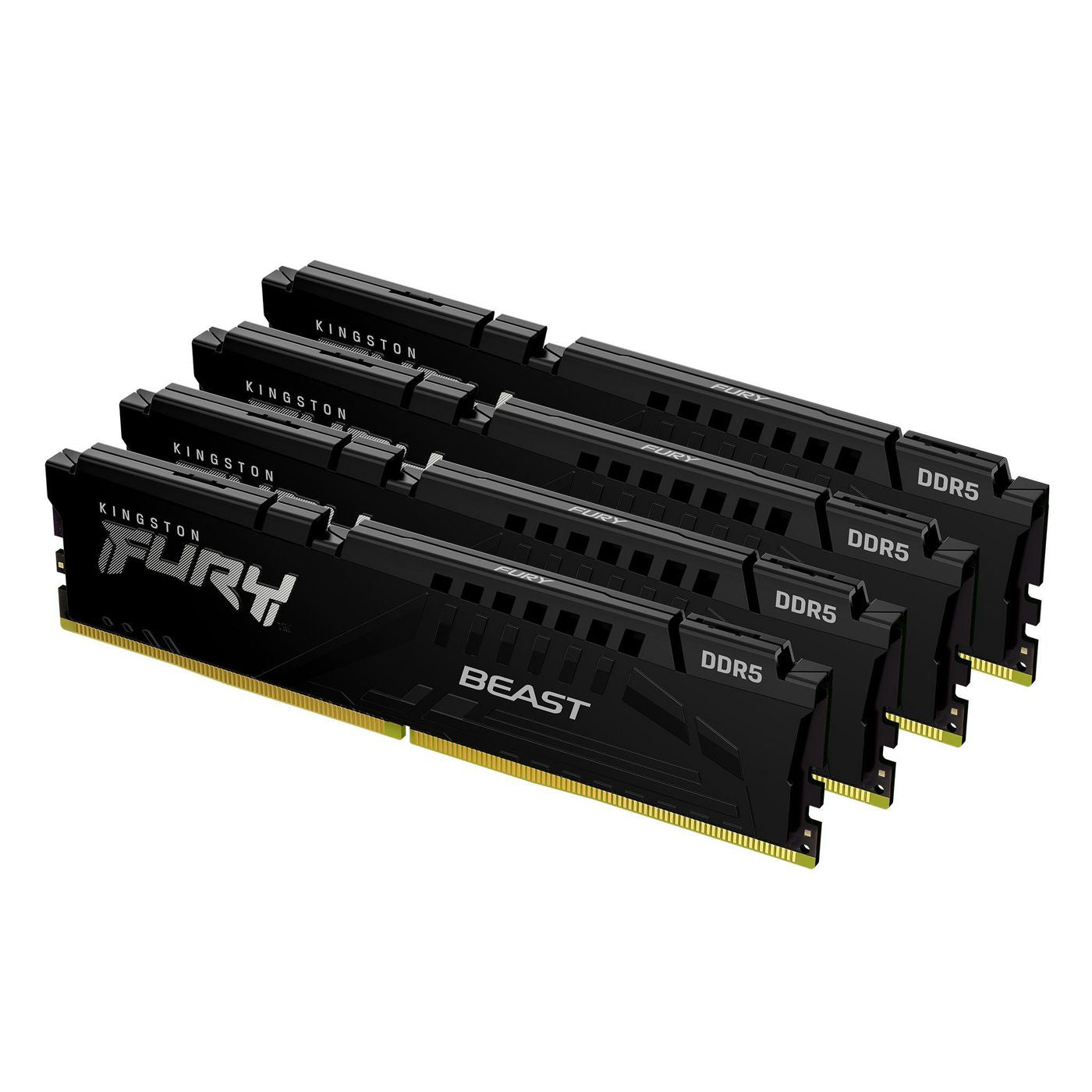 Kingston Technology Kingston Fury Beast – DDR5 Arbeitsspeicher – 128 GB (4×32 GB), 5200 MT/s, 288-poliger DIMM, Schwarz, XMP 3.0