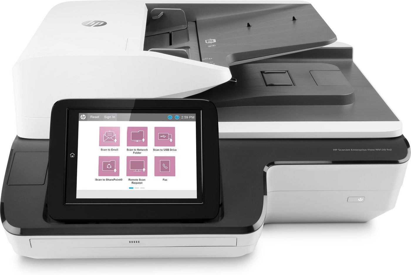 HP ScanJet Enterprise Flow N9120 fn2 – Flachbettscanner mit ADF, A3, Duplex, 120 ppm, 600 dpi, LAN, USB