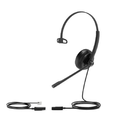 Yealink YHS34 Office-Headset – On-Ear, Mono, Kabelgebunden, Schwarz