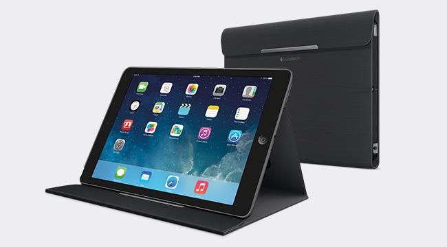 Logitech Turnaround Folio – iPad Air, Schwarz, Mikrofaser, Polycarbonat, Polyurethan