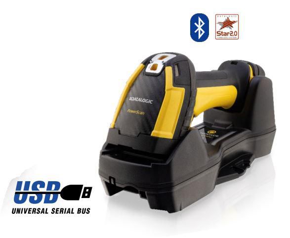 Datalogic PowerScan PM9600-SR – Barcodeleser – Funk (433 MHz) – Kit: Ladestation + Kabel + Netzteil