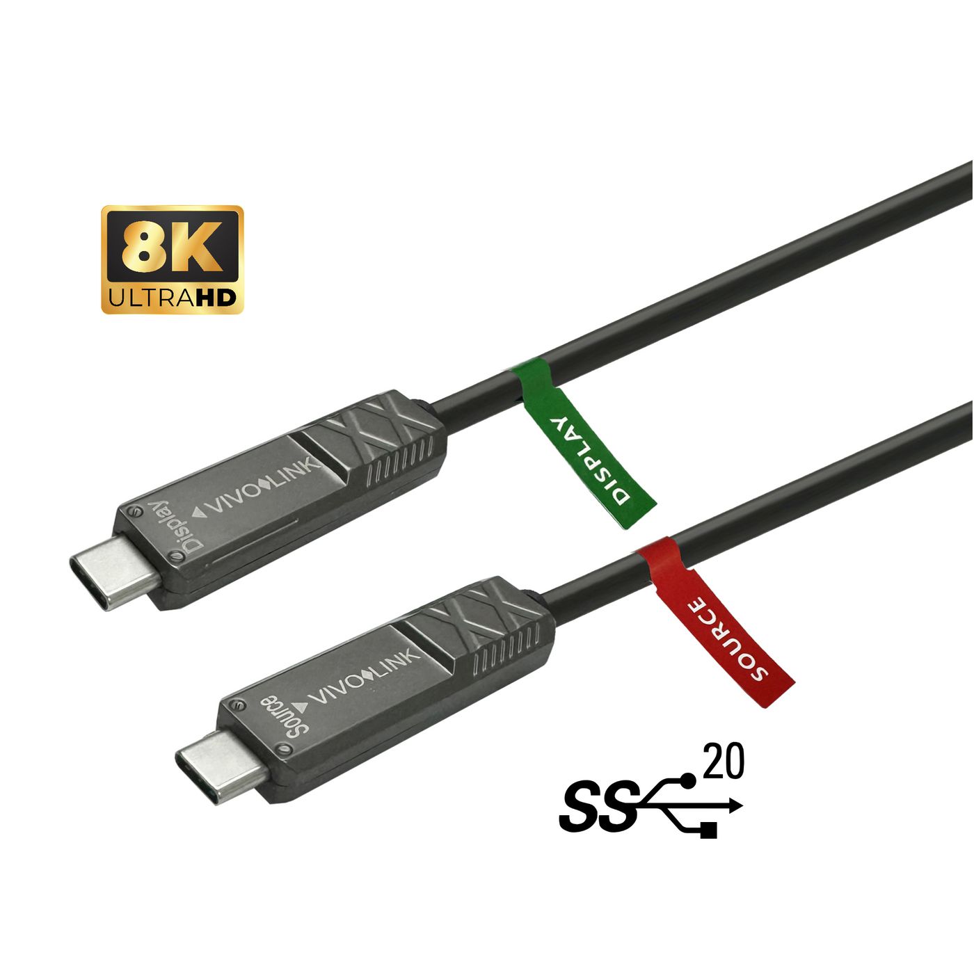 Vivolink USB-Kabel, USB-C zu USB-C, 15 m
