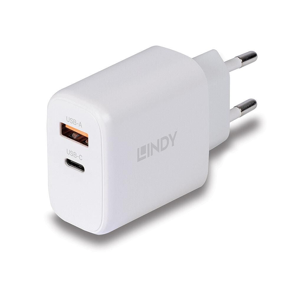 Lindy Ladegerät – 65 W, USB-A + USB-C, GaN