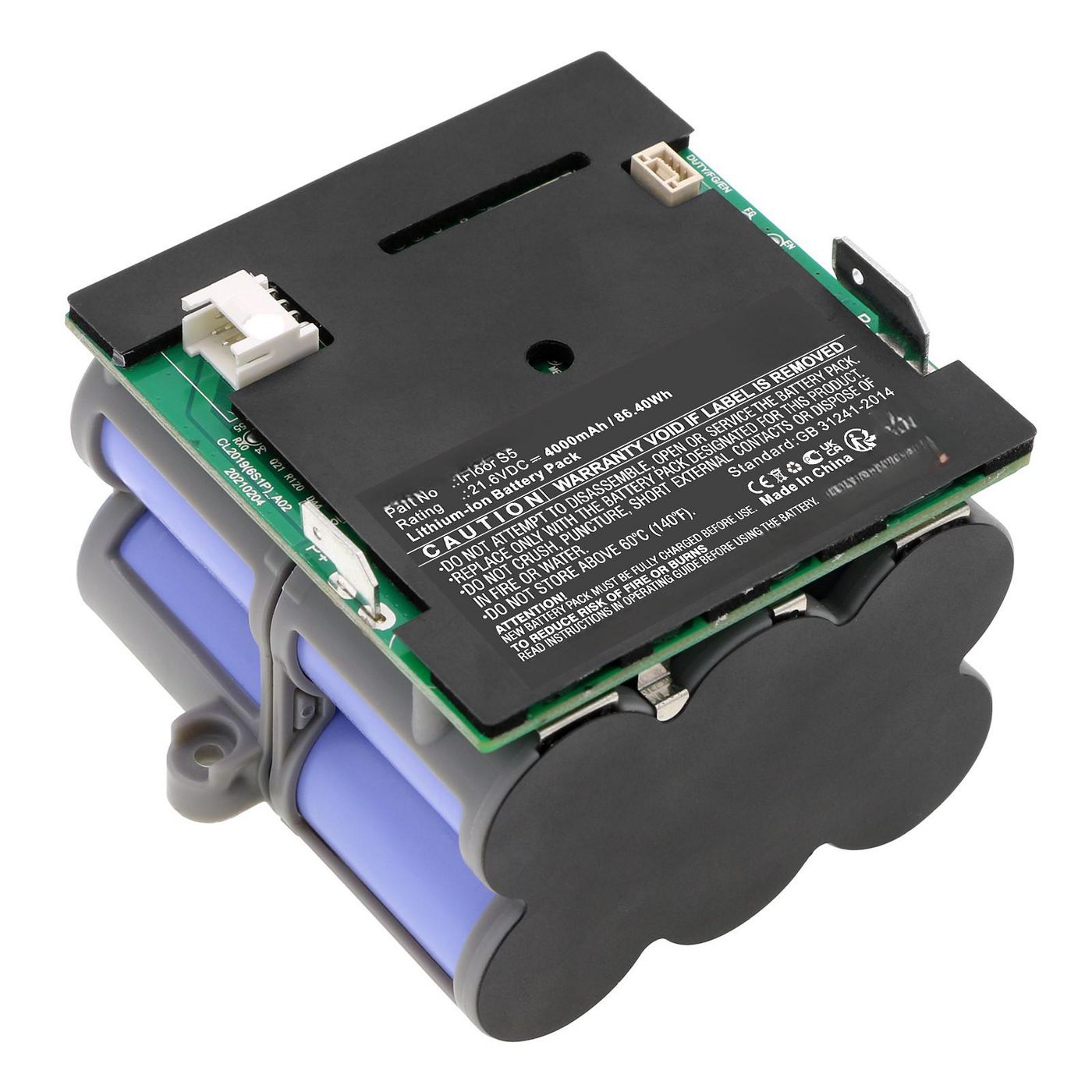 CoreParts Akku 21,6 V 4000 mAh 86,40 Wh – für Tineco Staubsauger