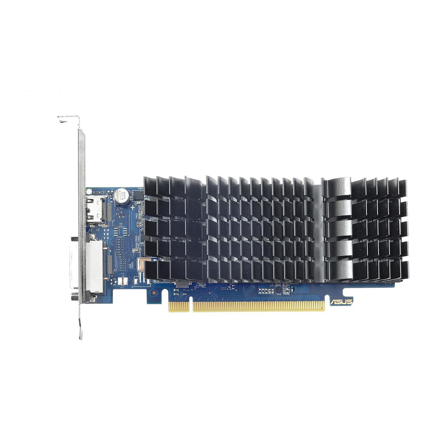 ASUS GT1030-SL-2G-BRK – PCIe Grafikkarte – 2 GB GDDR5, Passiv, PCIe 3.0, 1×HDMI, 1×DVI-D
