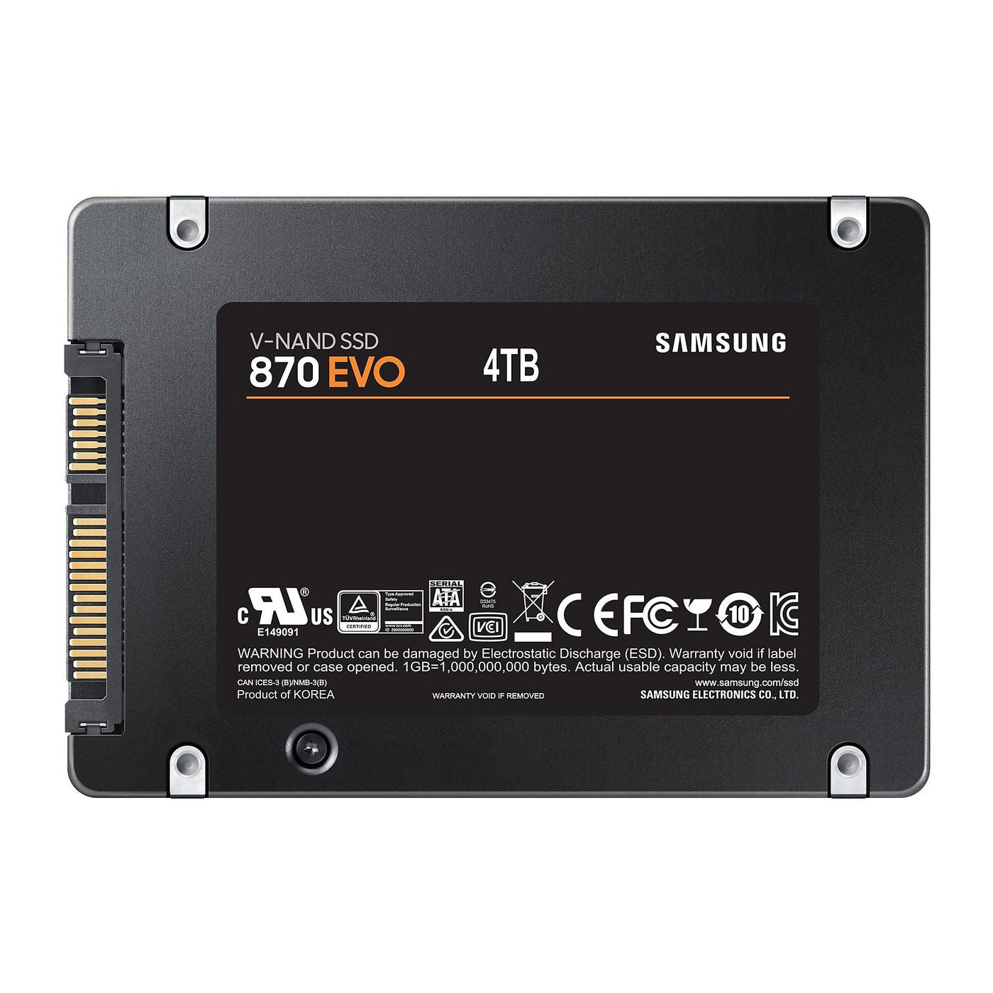 Samsung 870 EVO – 4 TB, 2,5" SATA SSD