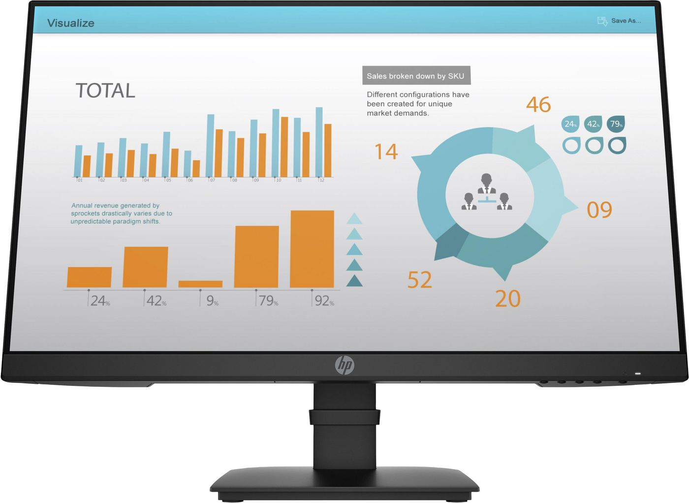 HP P24 G4 – Monitor, 23,8" 1920 × 1080 (Full HD), IPS