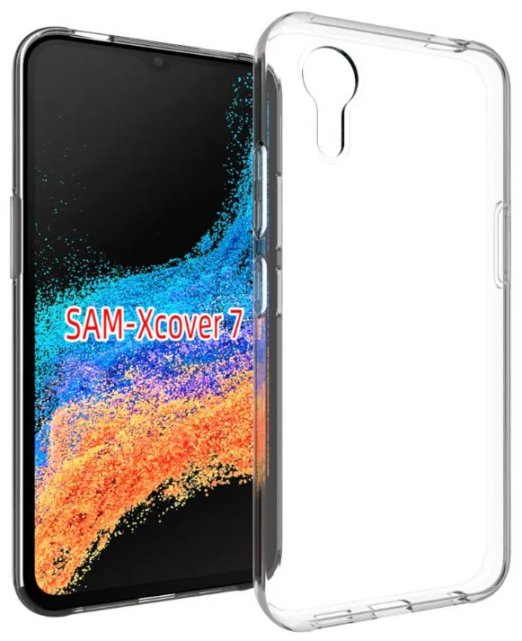 eSTUFF LONDON Backcover – für Samsung Galaxy Xcover7, TPU, Transparent, kratzresistent