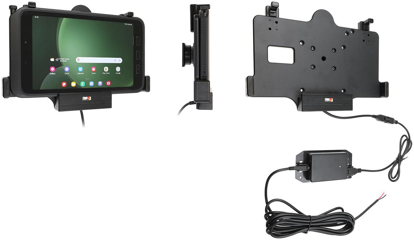 Brodit Fahrzeug-Dock für Samsung Galaxy Tab Active 5/3 (SM‑X300/SM‑X306B; SM‑T570/SM‑T575) – mit Ladefunktion