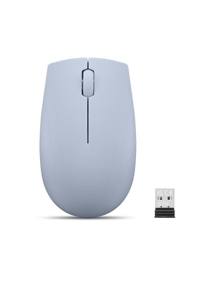 Lenovo 300 Wireless Compact – Maus – Kabellos (2,4 GHz), beidhändig, Blau