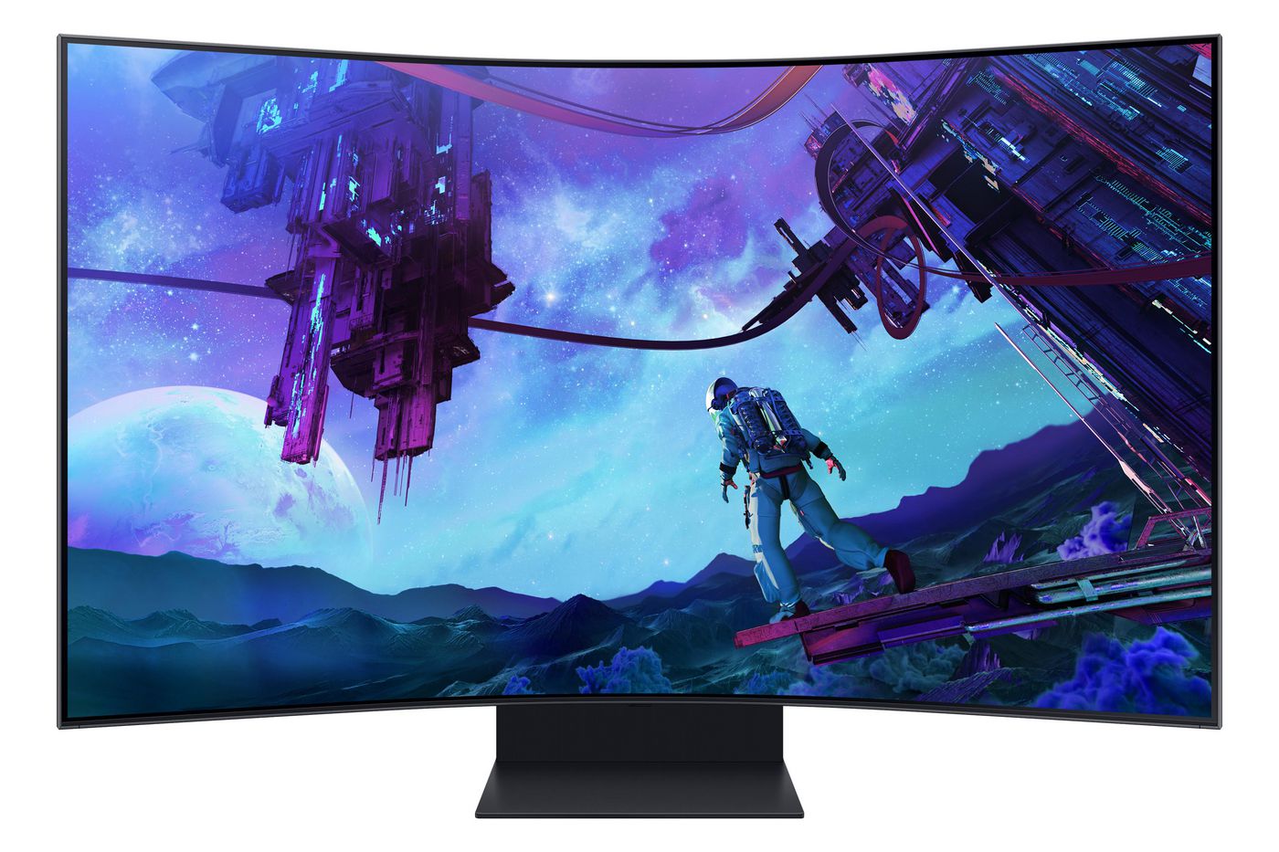 Samsung Odyssey Ark G97NC – Monitor, 55", VA, Mini-LED, 165 Hz, 600 cd/m², Tizen, Schwarz