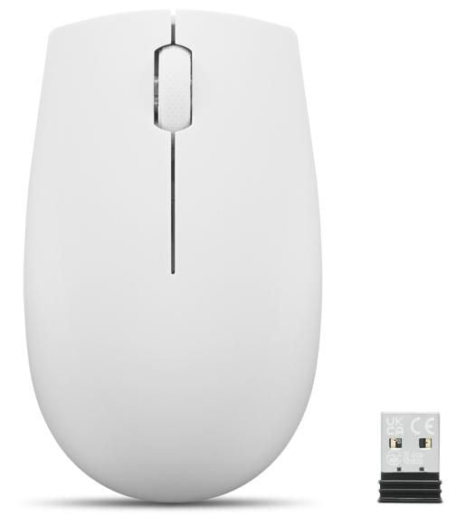 Lenovo 300 Wireless – Maus – Kabellos (2,4 GHz), 1000 DPI, beidhändig, Grau