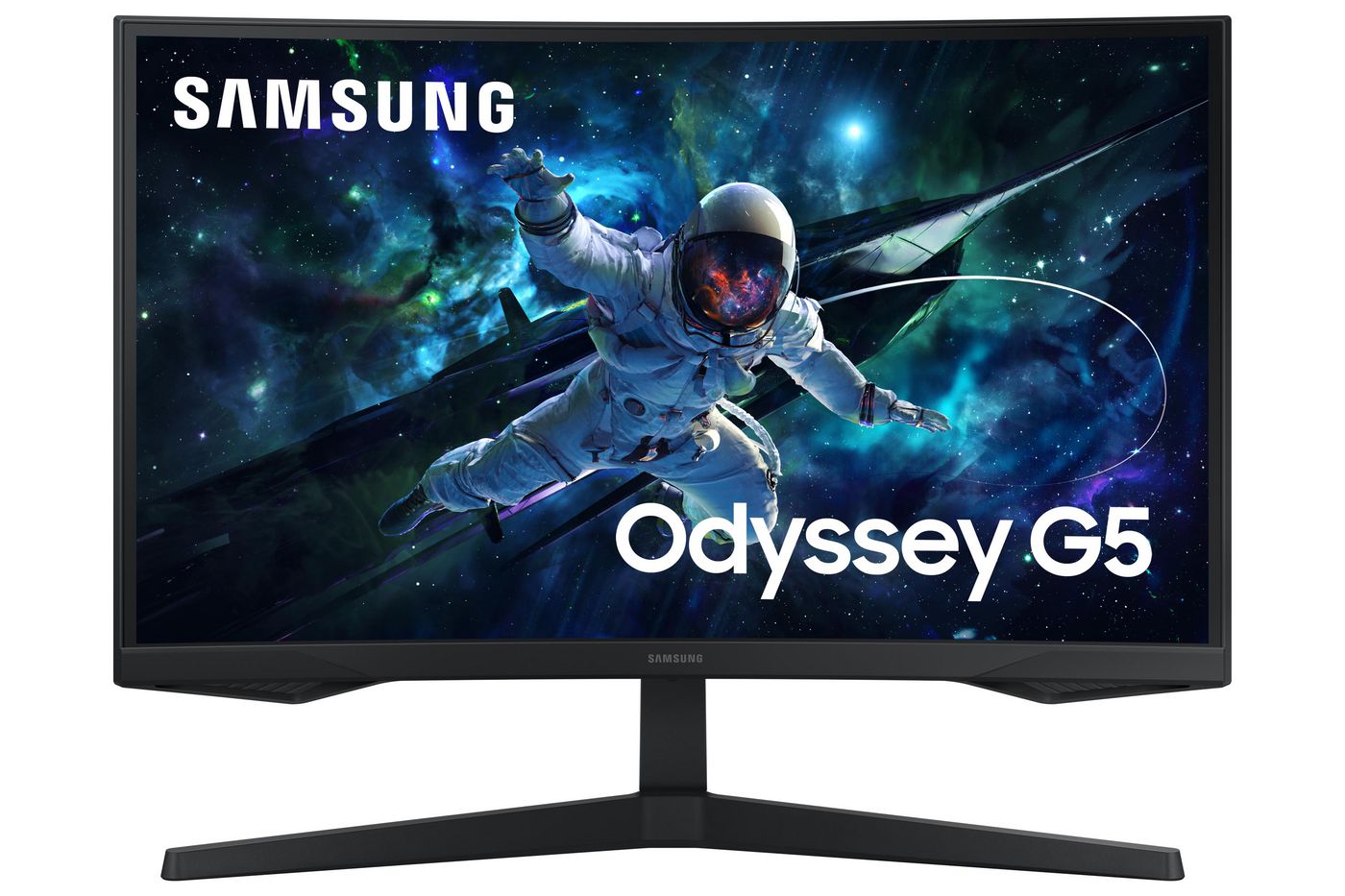 Samsung Odyssey G55C – Monitor, 27" WQHD (2560 × 1440), VA, Gebogen, 165 Hz, 300 cd/m², VESA 75 × 75, Schwarz