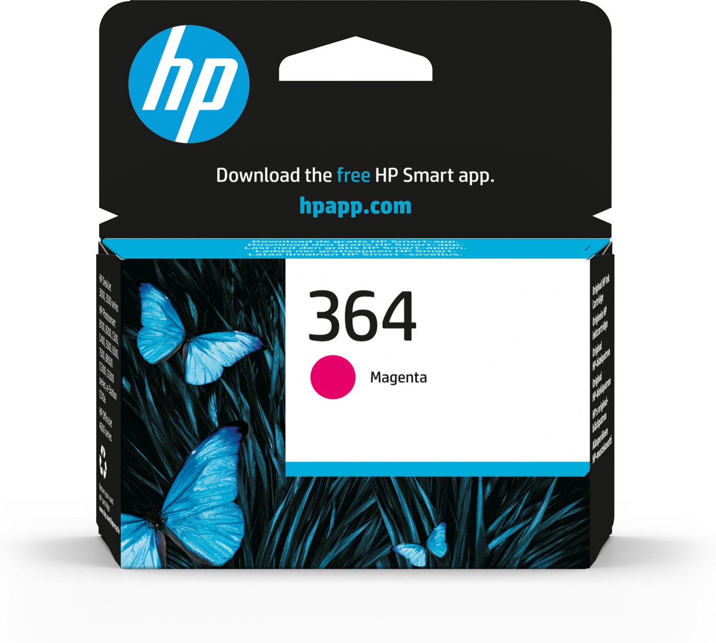 HP 364 Magenta Tintenpatrone (Original) – 300 Seiten – für HP DeskJet 3522/3524, Photosmart 5522/5524, B210c