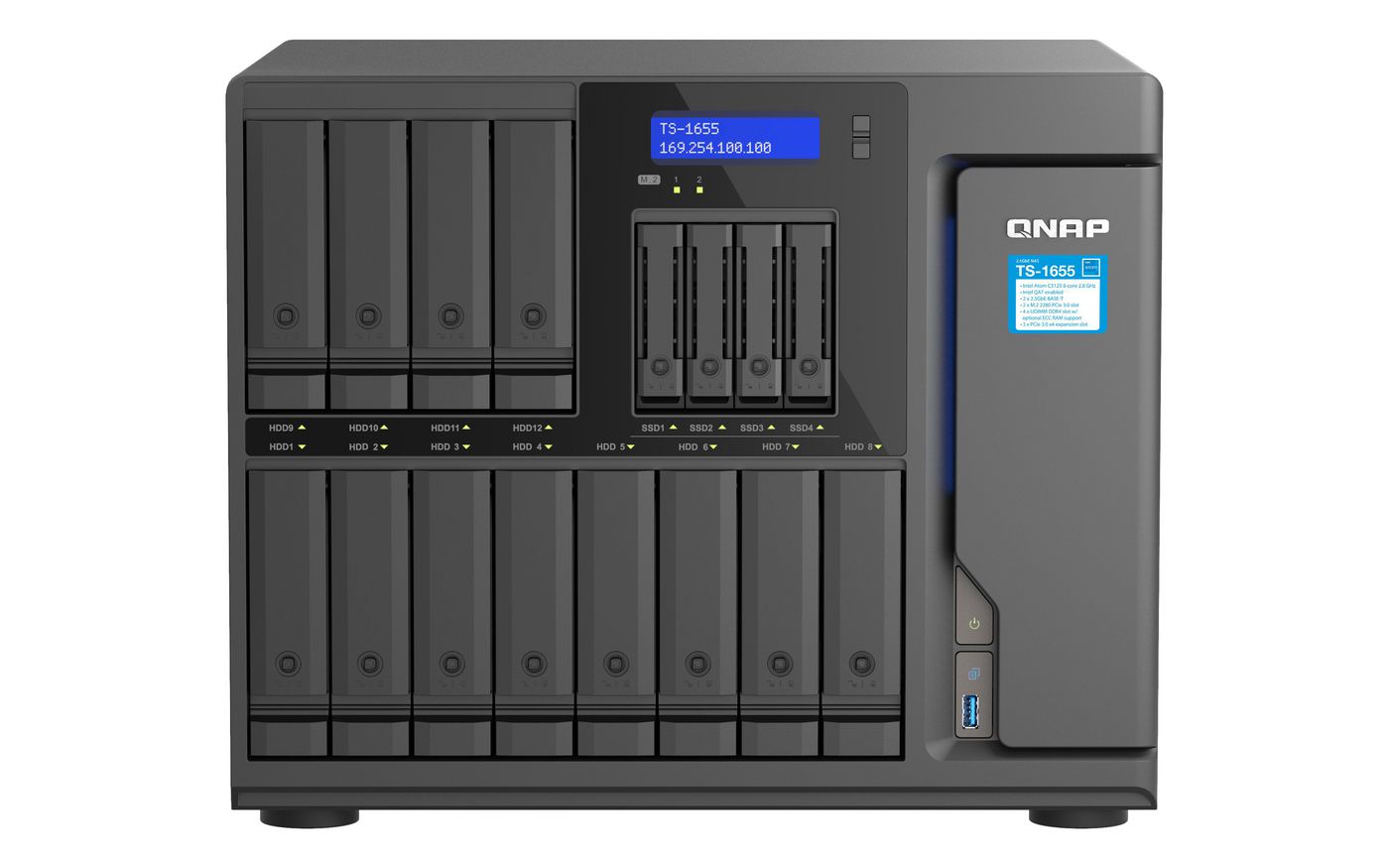 QNAP Intel Atom C5125 – 8 GB, DDR4 UDIMM, 2,8 GHz