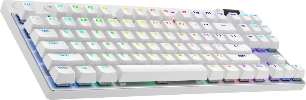 Logitech G PRO X TKL – Mechanisch – Bluetooth & 2,4 GHz (USB-A Empfänger) – RGB – QWERTY (US-INT) – Weiss