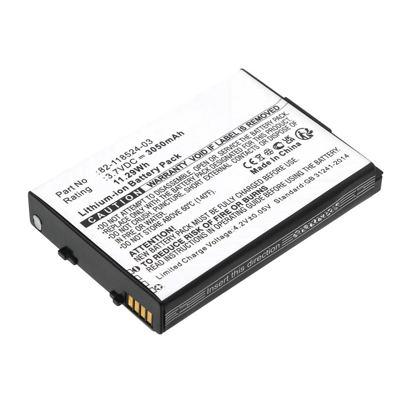 CoreParts Akku 3,7 V 3050 mAh, 11,3 Wh – für Zebra Barcode-Scanner
