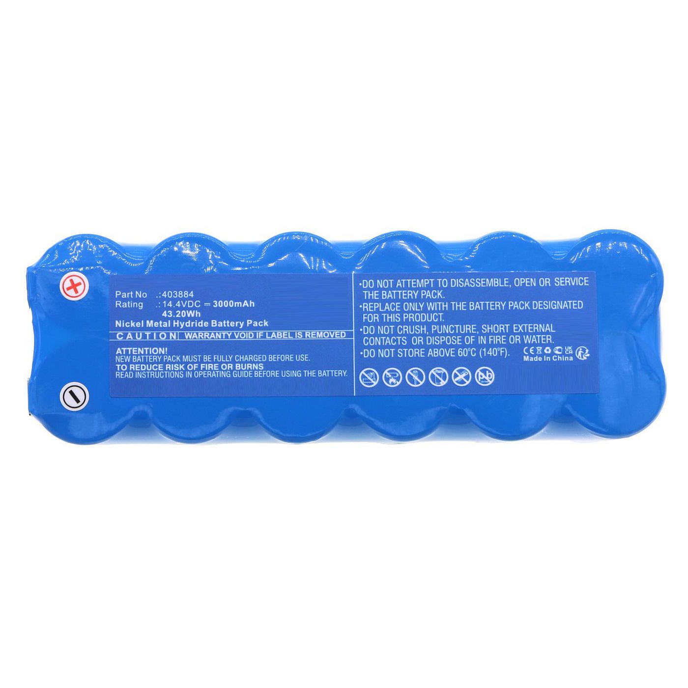 CoreParts Akku 14,4 V 3000 mAh 43,20 Wh – für Solac Staubsauger