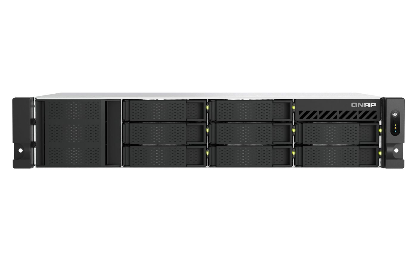 QNAP 8-Bay kurztiefe Rackmount Speichergerät – 2 × 2,5 GbE, 4 × USB 3.2 Gen 1, Intel Atom C5125, 8 GB RAM