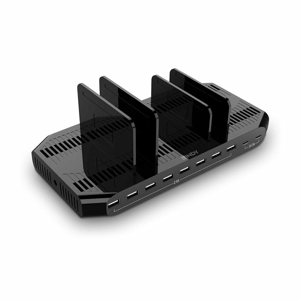 Lindy Ladestation – 120 W, 10× USB