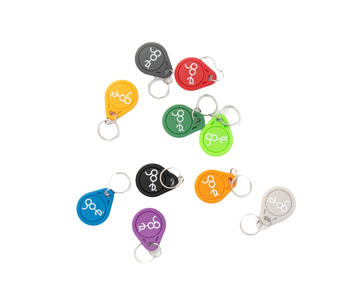 go-e RFID-Schlüsselanhänger – 10 Stk., Mehrfarbig