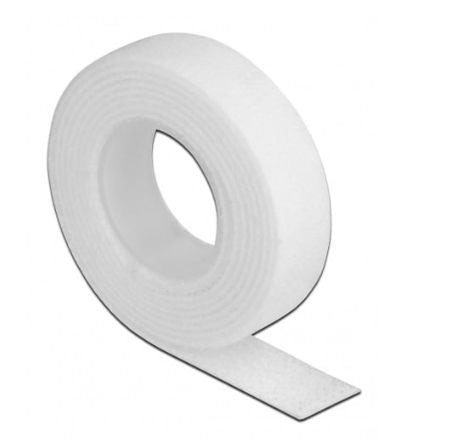 Proxtend Klettband 25 m × 10 mm, weiss