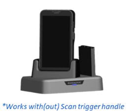 Datalogic Ladestation – 1-Slot, Laden/Daten, Ethernet, USB, mit Reserve-Akkuschacht