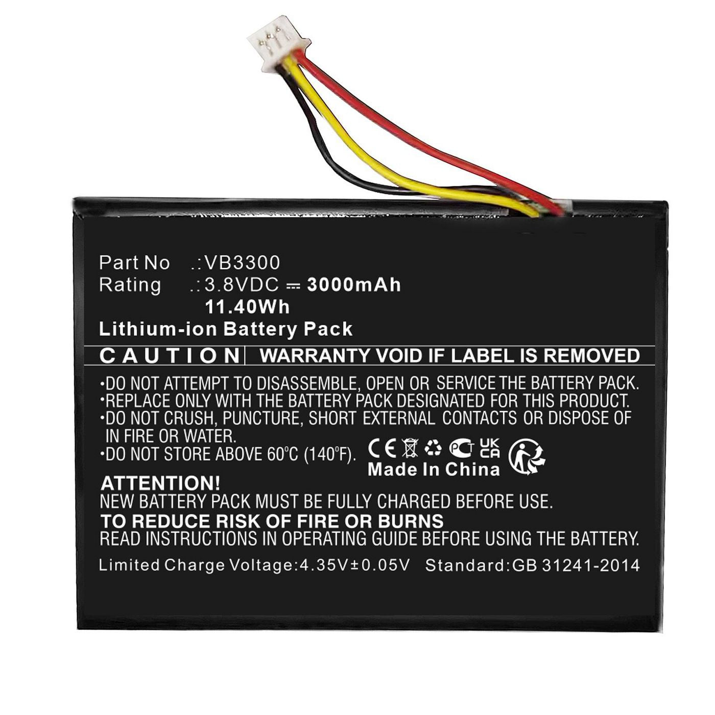 CoreParts MBXCAM-BA554 Batterie 3,8 V 3000 mAh (11,4 Wh) – für Motorola Body Camera