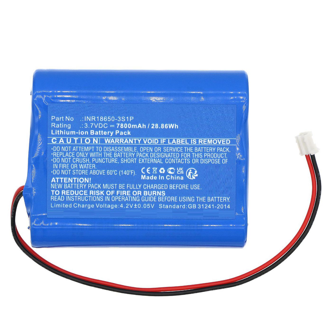 CoreParts Ersatzakku, Li-Ion, 7800 mAh, 3,7 V – für Simplehuman Cosmetic