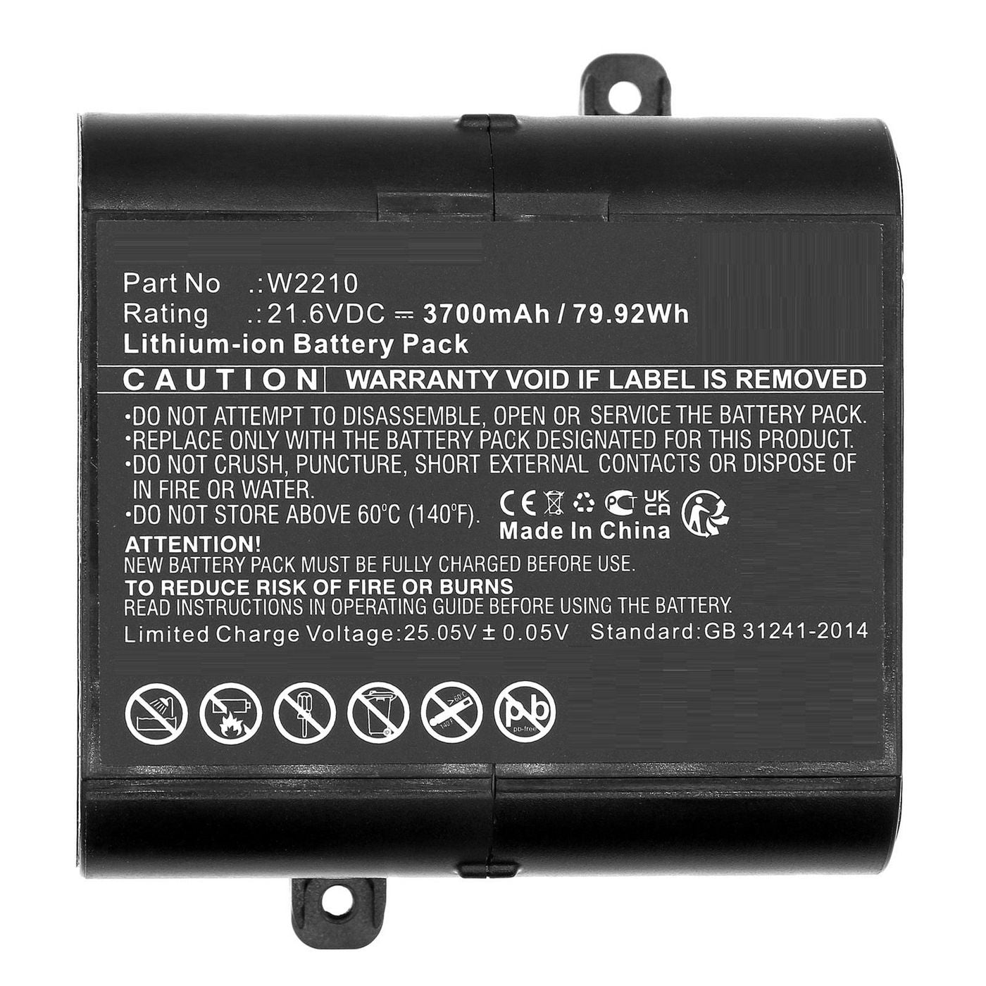 CoreParts Akku 21,6 V 3700 mAh 79,92 Wh – für Dreame Staubsauger