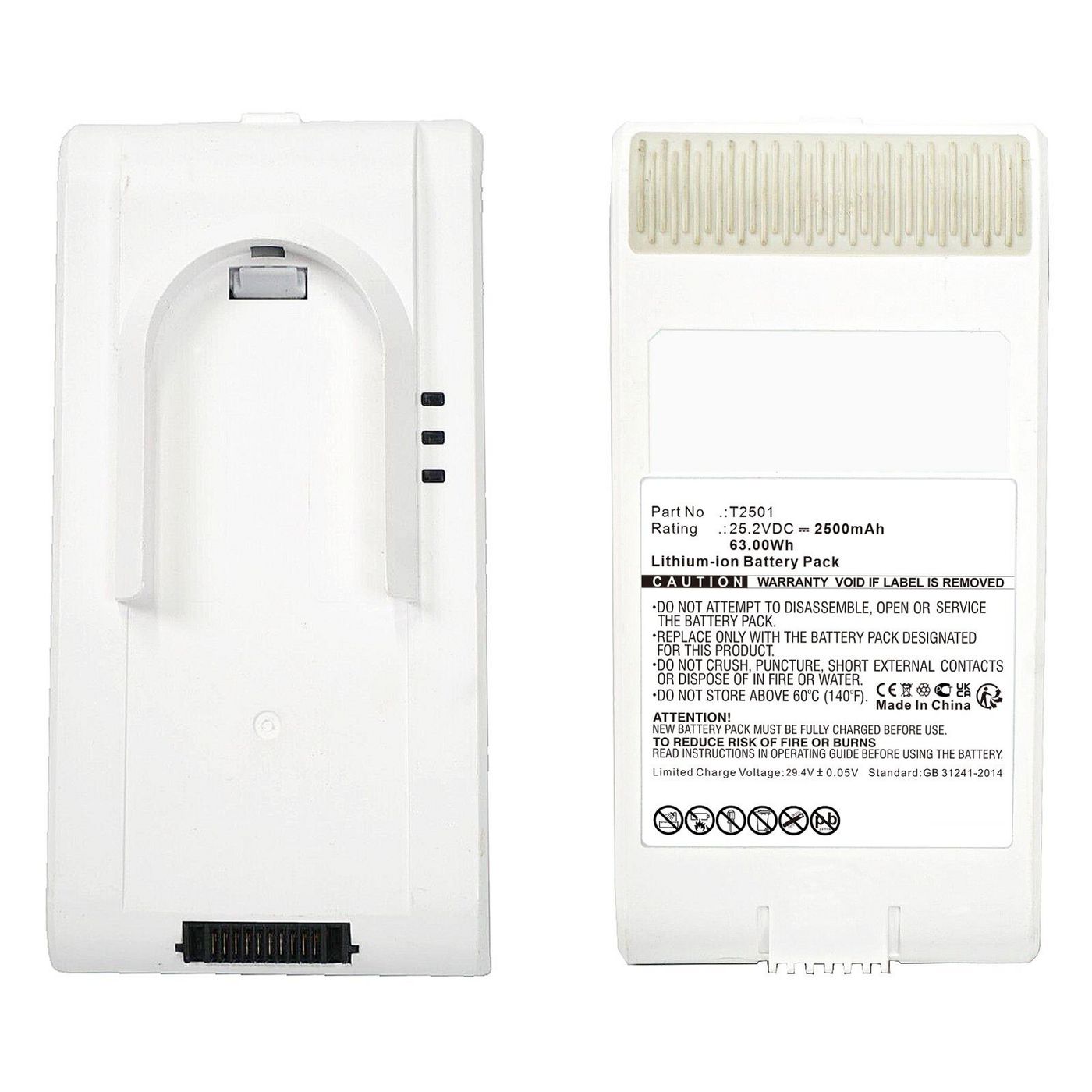 CoreParts Akku 25,2 V 2500 mAh 63,00 Wh – für Vistefly, Eufy Staubsauger