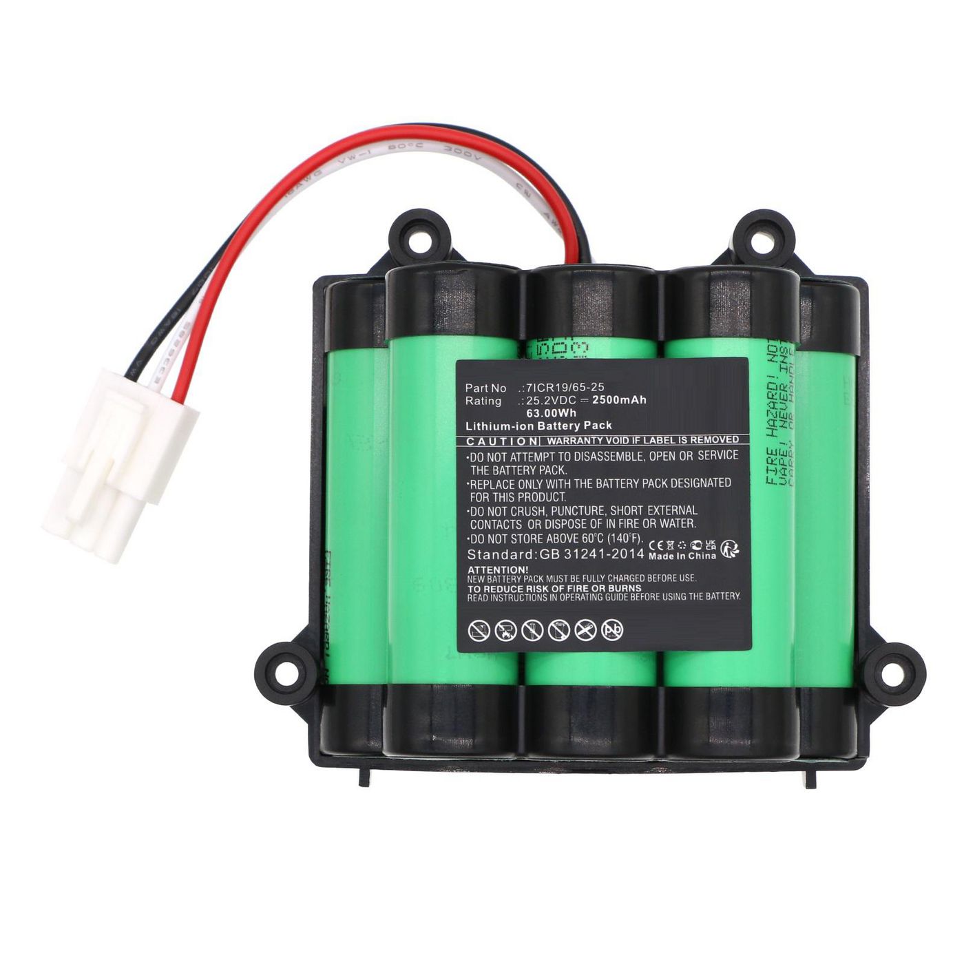 CoreParts Akku 25,2 V 2500 mAh 63,00 Wh – für Philips Staubsauger